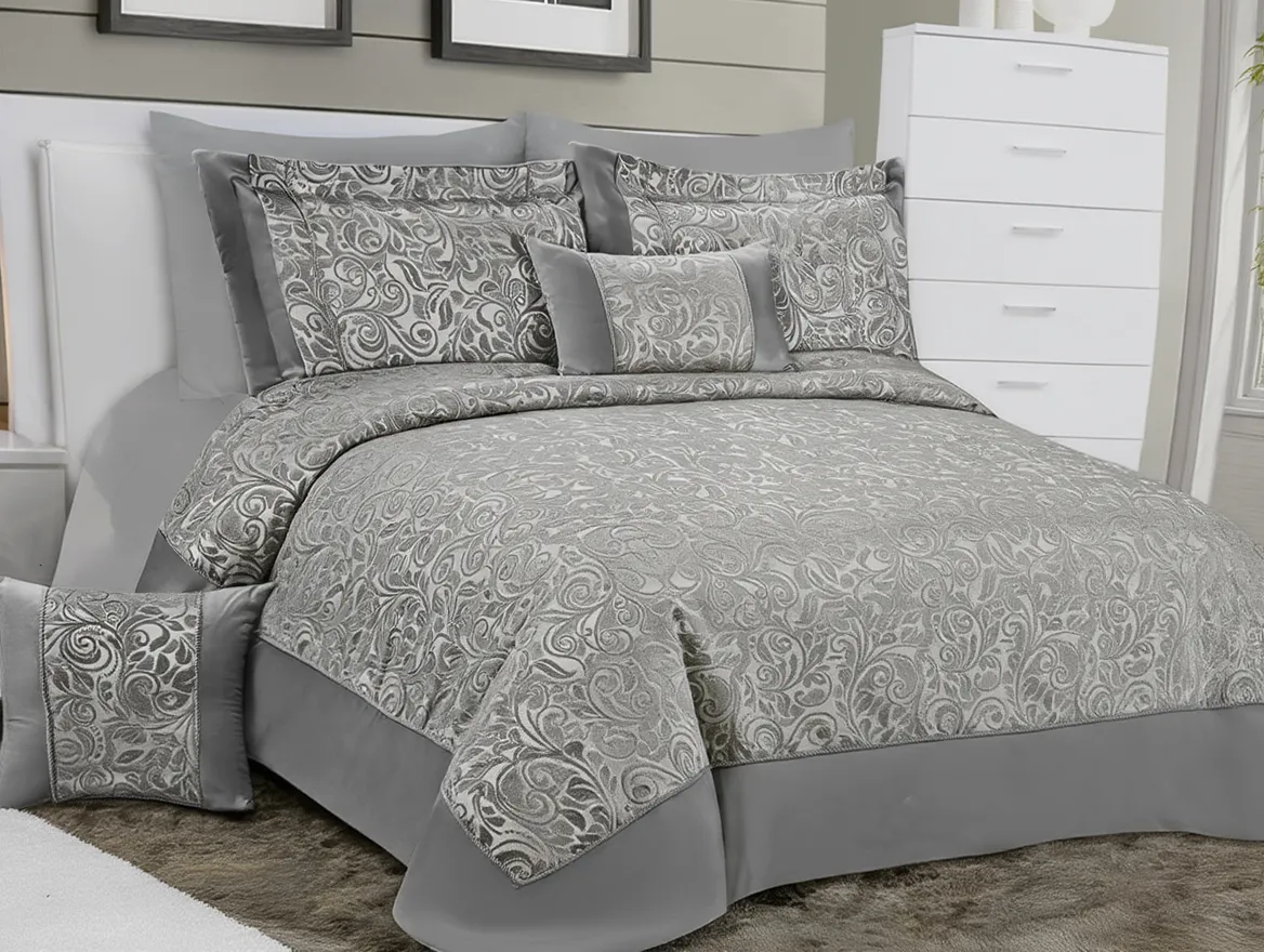 روتختی دونفره 8 تیکه مخمل white home طرح ترمه4